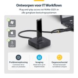 StarTech.com USB-C/USB-A naar M.2 NVMe Dock Adapter, 10Gbps, Externe M.2 NVMe SSD Lezer, B+M/M-Key, Vereist Geen Gereedschap