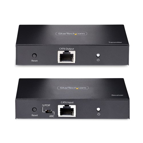 StarTech.com 4K HDMI Extender Over CAT5/CAT6 Kabel, 4K 60Hz HDR Video Extender Tot 70m, HDMI Verlenger Over UTP/Ethernet Kabel, S/PDIF Audio Out, HDMI Transmitter/Receiver Kit