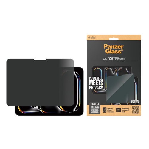 PanzerGlass ® 2-Way Privacy Screen Protector ® iPad Pro 11'' (2024-2025) | Ultra-Wide Fit Doorzichtige schermbeschermer Apple 1 stuk(s)