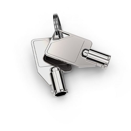 Compulocks Dual Head Coiled Cable Keyed Lock kabelslot Zwart