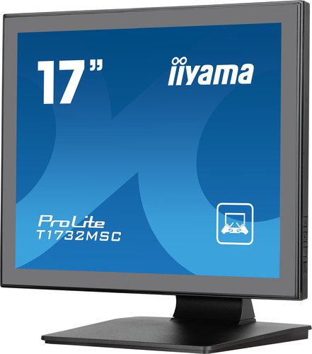 iiyama ProLite T1732MSC-B1SAG computer monitor 43,2 cm (17") 1280 x 1024 Pixels Full HD LED Touchscreen Tafelblad Zwart