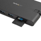 StarTech.com USB-C Multiport Adapter - USB Type-C 8-in-1 Mini Dock met HDMI 4K of VGA 1080p - 100W Power Delivery Passthrough, 3-Port USB 3.0 Hub, GbE, SD & MicroSD - Laptop Travel Dock