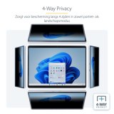 StarTech.com 4-Way 13-inch Surface Pro 8/9/X/11 Laptop Privacy Filter, Portrait/Landscape Modes, Touch-Enabled, Anti-Glans Security Filter, +/- 30 Graden Kijkhoek, 51% Blauw Licht Vermindering