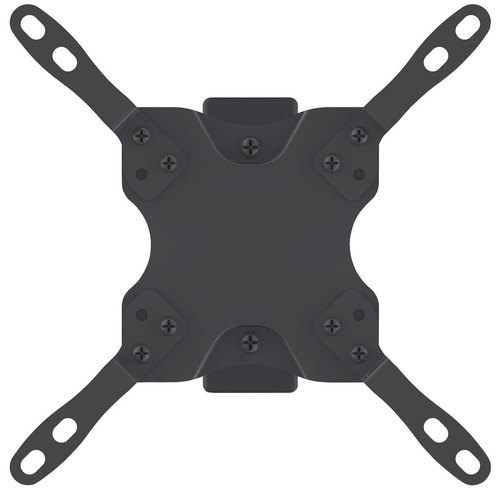 Manhattan Draaibare wandbeugel voor TV’s en monitoren (Kantelen & Zwenken, 2 zwenken), voor schermen 13"–27", VESA-compatibiliteit: van 75×75 tot 200×200 mm (controleer de afmetingen van de vier montagegaten aan de achterzijde), max 30 kg, zwart