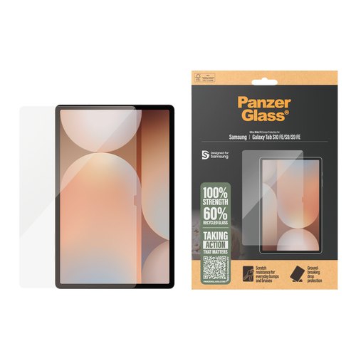 PanzerGlass ® Screen Protector Samsung Galaxy Tab S10 FE | S9 5G | S9 FE 5G | Ultra-Wide Fit Doorzichtige schermbeschermer 1 stuk(s)