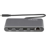 StarTech.com Dual-Monitor Thunderbolt Mini Dock, 4K 60Hz HDMI, Driverloze Hub voor Windows & Mac, Gigabit Ethernet, 1x USB-A (USB 5Gbps), 28cm Kabel