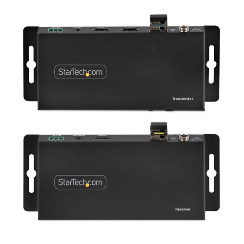 StarTech.com 4K HDMI over Fiber Extender Kit, 4K 60Hz tot 1km (Single Mode) of 300m (Multimode) LC Fiber Optic, HDR, HDCP, 3.5mm Audio/RS232/IR Extender, Transmitter & Receiver Kit, HDMI Rx/Tx