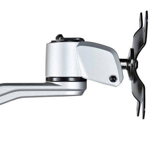 StarTech.com Dual Monitor Arm, Premium Scharnierende Bureau Monitor Beugel voor VESA Schermen tot 30" (10kg), Monitorsteun met Verstelbare Hoogte, Draaien/Kantelen/Zwenken, Klem/Doorvoertule, Zilver