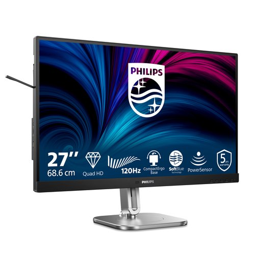 Philips 4000 series 27B2N4500/00 computer monitor 68,6 cm (27") 2560 x 1440 Pixels Quad HD LCD Grijs