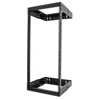 StarTech.com 2 Post 24U Heavy-Duty Wandmonteerbare Server Rack, 19" Open Frame Netwerk Rack met Verstelbare Diepte, Data Rack voor IT/AV/Patchpaneel/Computer Apparatuur, Incl Kooimoeren en Schroeven