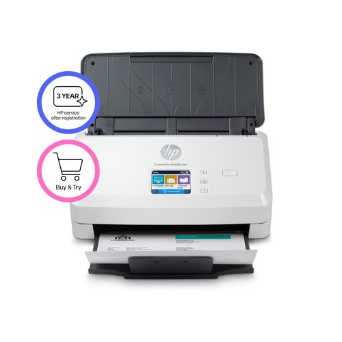 HP Scanjet Pro N4000 snw1 Sheet-feed Scanner Paginascanner 600 x 600 DPI A4 Zwart, Wit