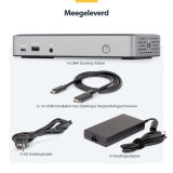 StarTech.com Triple-Monitor USB4 Docking Station, 4K 60Hz HDMI of DisplayPort, 100W Laptop Charging, 2.5GbE, USB-C Multi-Monitor Dock, Zonder Drivers