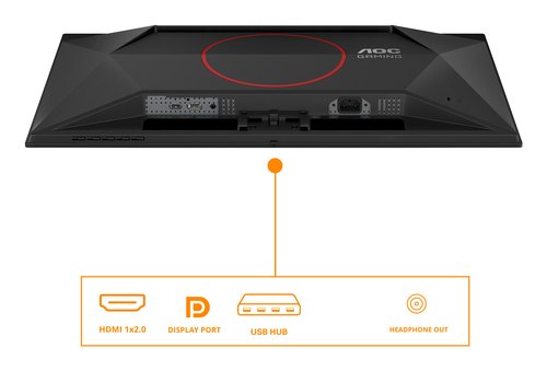 AOC G4 Q27G41ZDF computer monitor 67,3 cm (26.5") 2560 x 1440 Pixels Quad HD QD-OLED Zwart, Rood