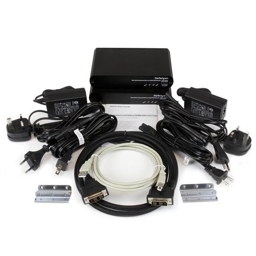 StarTech.com USB DVI over Cat 5e / Cat 6 KVM-console-extender met 1920x1200 niet-gecomprimeerde video 100 m
