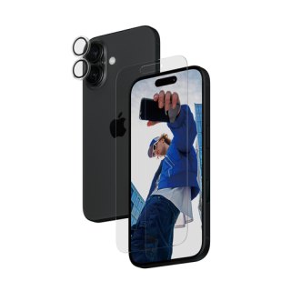 PanzerGlass ® 2-in-1 Bundle iPhone 16 Doorzichtige schermbeschermer Apple 1 stuk(s)