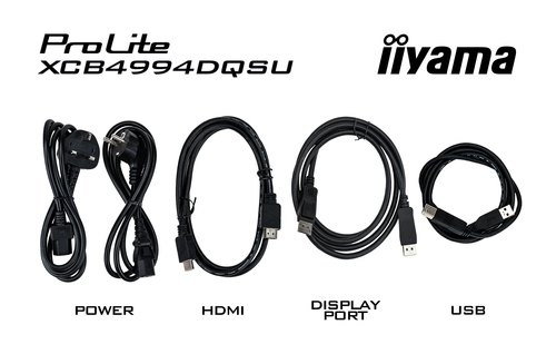 iiyama ProLite XCB4994DQSU-B1 computer monitor 124,5 cm (49") 5120 x 1440 Pixels Dual QHD LCD Zwart