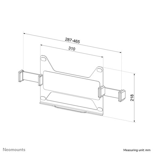Neomounts ADS20-425BL1 Laptophouder 11.6-17.3" - VESA - universeel