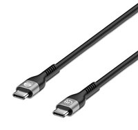 Manhattan Snelle USB-C naar USB-C kabel (240W), 2 m, 240W laptopladen, werkt met alle laptops (let op: extra USB-C 240W wandlader nodig), extra lang bereik voor bureau/vloeraansluiting, 3 jaar garantie