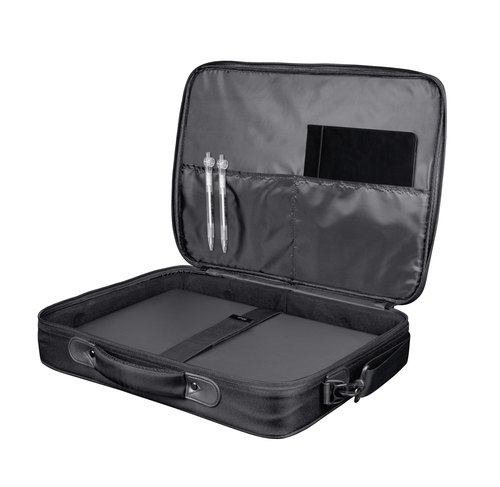 Trust Atlanta Laptop Tas 15,6 inch Eco - Laptop schoudertas – Voor laptops tot 15,6 inch – Gerecycled materiaal – Zwart