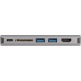 StarTech.com USB-C Multiport Adapter - USB-C Travel Dock met 4K HDMI of 1080p VGA - 3x USB 3.0 Hub, SD, GbE, Audio, 100W PD Pass-Through - Mini Docking Station voor Laptop/Tablet