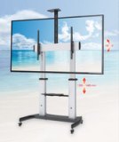 Manhattan Trolley voor TV’s en monitoren, voor schermen 60"–100", VESA-compatibiliteit: van 200x200 tot 800x600 mm (controleer de afmetingen van de vier montagegaten aan de achterzijde), max 100 kg, hoogte 1200–1685 mm, LFD, beugel