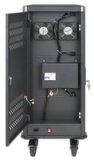 Manhattan USB-C-laadtrolley voor 30 apparaten, 30 W per poort, iPad tot 13", MacBook Air tot 13" en Chromebook tot 14"; ook tablets/smartphones, vakken 404 × 27,6 × 283 mm, USB-C-laadkabels inbegrepen, afsluitbaar