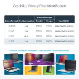 StarTech.com 27 inch 16:9 Computer Monitor Privacy Filter, Hangend Acryl Security Filter, Snel te installeren Privacy Screen, Monitor Screen Protector, +/- 30 Graden Kijkhoek, Glanzend