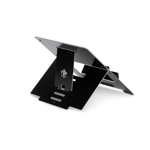 R-Go Tools Laptopstandaard R-Go Riser Flexible, ergonomisch, verstelbare inklapbare laptopverhoger, Hylite aluminium, zwart