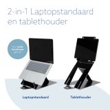 R-Go Tools Tablet- en laptopstandaard R-Go Riser Duo, geschikt voor 10-22 inch scherm, zwart