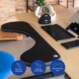 R-Go Tools Armsteun R-Go, ergonomisch, symmetrisch met buikuitsparing, soft foam, zwart