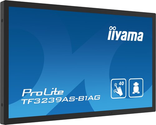 iiyama TF3239AS-B1AG computer monitor 80 cm (31.5") 1920 x 1080 Pixels Full HD LED Touchscreen Zwart