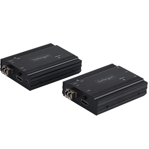 StarTech.com 4K HDMI KVM Extender over Glasvezel/FIber, HDMI Video & USB Remote KVM Switch/Console Extender tot 300m (MultiMode), 2x 10G MMF SFP+ modules, KVM Extension Kit (TX/RX)