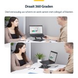StarTech.com Draaibare Laptopstandaard, 360 Roterende Laptophouder voor Computer, Verhoogd plateau met Verstelbare Kanteling, Max 5kg, Aluminium