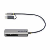 StarTech.com USB 3.0 Multi-Media Geheugenkaart Lezer, SD/microSD/CompactFlash Card Reader, Compacte 5Gbps USB Kaart Adapter, Externe USB-C Kaartlezer met ingebouwde USB-A Adapter, Werkt met elk besturingssysteem