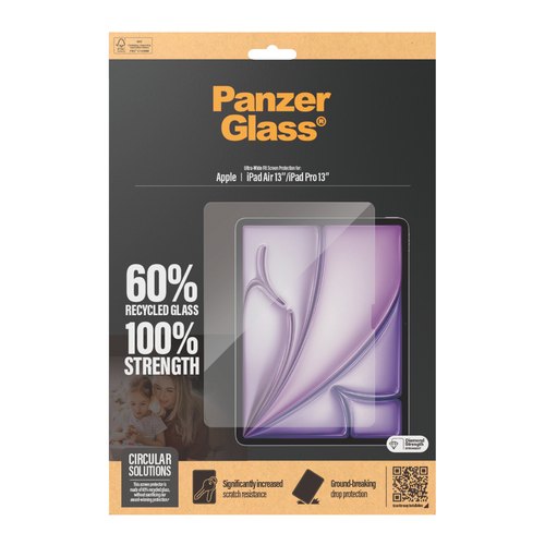 PanzerGlass ® Screen Protector iPad Air 13'' (2024-2026) | iPad Pro 13'' (2024-2025) | Ultra-Wide Fit Doorzichtige schermbeschermer Apple 1 stuk(s)