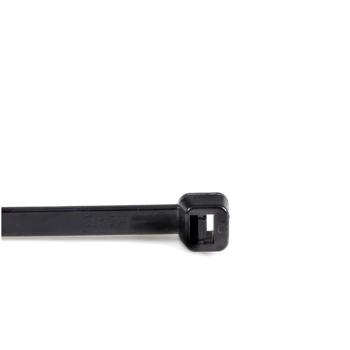 StarTech.com 20 cm Zwarte Kabelbinders 4 mm Breed, 55 mm Bundeldiameter, 22 kg Treksterkte Zelfsluitende Snelbinders uit Nylon met Gebogen Punt, 94V-2/UL Listed, 1000 stuks
