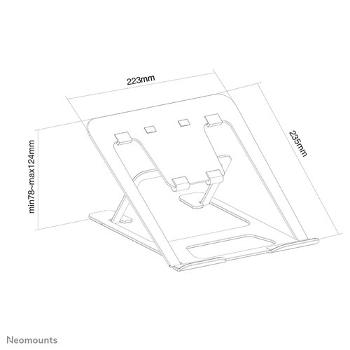 Neomounts NSLS085BLACK Laptopstandaard 10-17" - opvouwbaar - compact - universeel