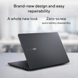 ASUS ExpertBook B1 B1403CVA-S68350X Intel Core 7 150U Laptop 35,6 cm (14") Full HD 16 GB DDR5-SDRAM 512 GB SSD Wi-Fi 6E (802.11ax) Windows 11 Pro Grijs QWERTY US International