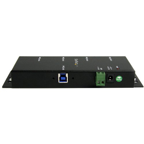 StarTech.com 4-Port USB 3.0 Hub (5Gbps) | Metalen industriële USB-A Hub | Wand- of Bureau-monteerbare USB Data Hub | TAA Compliant USB Extender Hub