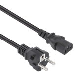 Manhattan Voedingskabel, Europese Schuko-stekker (CEE 7/4) naar C13-connector, 5 m, 10 A, zwart, netkabel, levenslange garantie