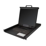 StarTech.com 8 port KVM Rack Console met 1,8m Lange Kabels, Geïntegreerde KVM Switch met 19" LCD Scherm, Universele 1U LCD KVM Console, OSD KVM, Duurzaam 50000 MTBF, USB + VGA Support, QWERTY Keyboard