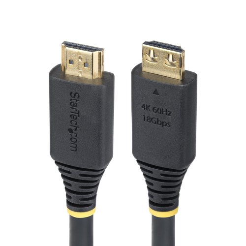 StarTech.com 5m High Speed HDMI Kabel met Grip Connectors, 4K 60Hz/1440p 144Hz, HDR10/HDCP 2.2/ARC, 18Gbps, UHD HDMI Kabel voor TV/Monitor/Display, TPE Mantel