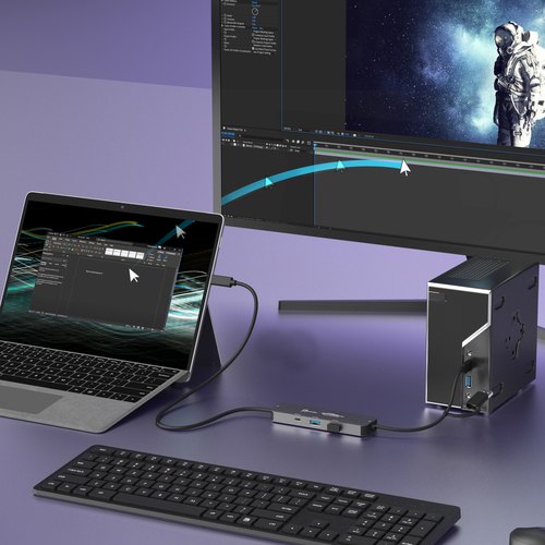 j5create Wormhole Switch™-hub voor delen van display