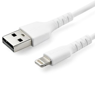 StarTech.com Premium USB-A naar Lightning Kabel 1m Wit - USB Type A naar Lightning Charge & Sync Oplaadkabel - Verstevigd met Aramide Vezels - Apple MFi Gecertificeerd - iPad Air iPhone 12
