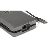 StarTech.com USB C Multiport Adapter, USB C naar 4K 60Hz HDMI 2.0, 2-Port 10Gbps USB Hub, 100W Power Delivery Pass-through, GbE, SD/MicroSD, USB Type-C Mini Dock, 25.4cm Kabel