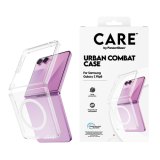 PanzerGlass CARE™ by ® Urban Combat Case Transparent w. White Qi Samsung Galaxy Z Flip7 | Z Flip8 mobiele telefoon behuizingen Hoes Transparant