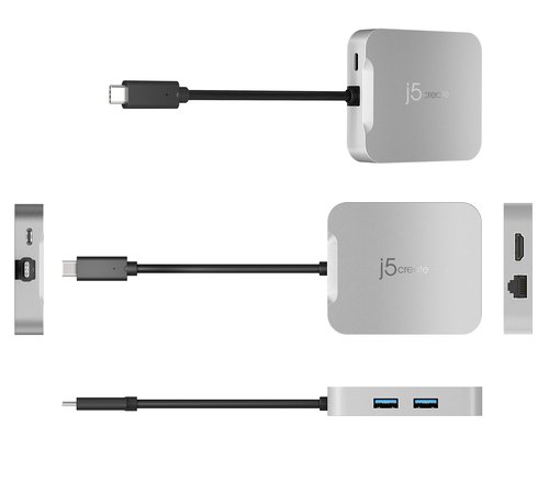 j5create JCD391-N 4K60 Elite USB-C® PD Multi-Port Adapter