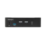 StarTech.com 2-Port DisplayPort KVM Switch, 8K 60Hz / 4K 144Hz, Single Display, DP 1.4, 2x USB 3.0 Ports, 4x USB 2.0 HID Ports, Drukknop & Hotkey Schakelaar, TAA Compliant, OS Onafhankelijk, Metalen Behuizing