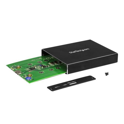 StarTech.com Dubbele sleuf schijfbehuizing voor M.2 SATA SSDs - USB 3.1 (10Gbps) - RAID