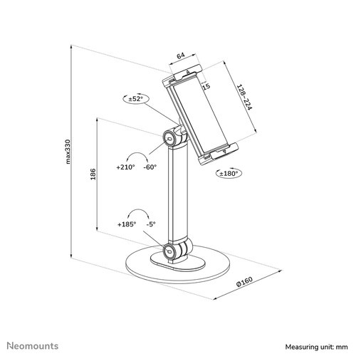 Neomounts DS15-540BL1 Tablet standaard 4.7-12.9" - universeel